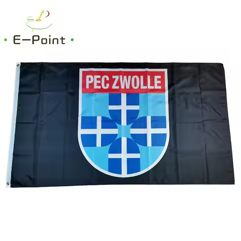 Holland PEC Zwolle Flag Black 60x90cm 90x150cm Decoration Banner for Home and Garden