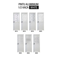 pintu kamar mandi aluminium 1/2 kaca