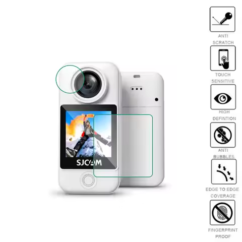 2pcs Clear Soft Film Lens LCD Display Screen Protector Cover Guard For SJCAM C300 Pocket 4K Action C