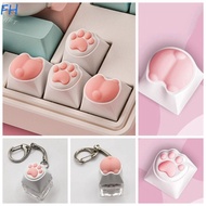 FENGHA Pink Cat Claw Keycap Key Chain, LED Cat Paws Corgi Buttock Cat Paws Corgi Buttock Keycap, Key