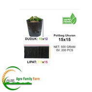 Polybag size 15 x 15 retail
