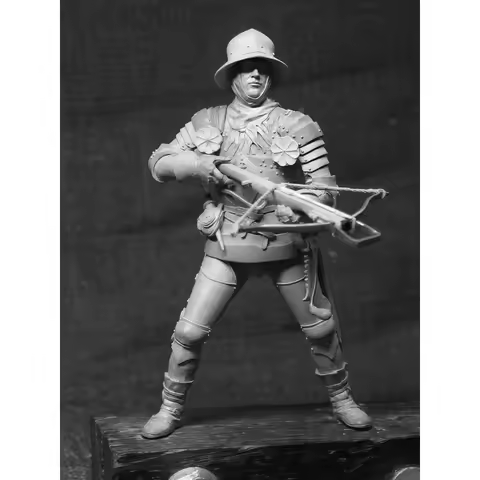 75mm resin unpainted model kit, military theme, 15th century Swiss archer, unassembled and unpainted