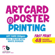 A3 CUSTOM Poster Printing ART CARD 260 gsm | Siap Cepat Print A3