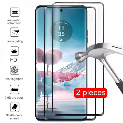 2 Pcs Edge40Neo Curved Glass For Motorola Edge 40 Neo 50 Fusion 5G Tempered Glass Screen Protector E