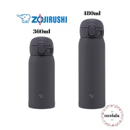 New!【ZOJIRUSHI】water bottle One-touch stainless steel mug seamless (Soft Black) 360ml, 480ml / thermos flask / SM-WS36-BM, SM-WS48-BM [Direct from Japan]