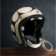 Slimhead 500TX RAW Flame - Slim Helmet, vespa Helmet, chopper Helmet