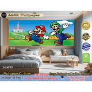 Custom 3D Wallpaper & Wallstickers for Children's Animation ( Mario ) | BEDROOM