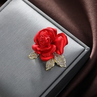 Classic Rose Brooch Lapel Pin Wedding Corsage for Groom Bridal Party Unisex Elegant Lapel Accessory