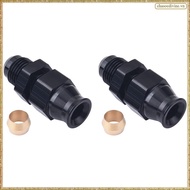 [K O G X] 2X 6AN Male Flare to 5/16inch  Hardline Tube Fitting Adapter Connector Aluminum Alloy Blac