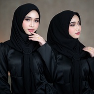 ผ้าคลุมฮิญาบอัดพลีท แบบพับสามเหลี่ยมมาพร้อม ริง สวมใส่ง่ายมีหลากสี HL17วาริสมุสลิม