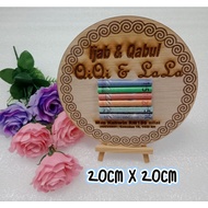 DIY Wooden Plate Bulat/ Plate Kayu Kosong Untuk Mas Kahwin/ Nikah/ Ijab & Qabul/ Hantaran/Birthday/Q