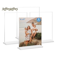 Acrylic Picture Frame 4x6 Inches, 4 Pack Plastic Picture Frames Holder Standing,Double Sided Picture
