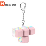 4ปุ่มคีย์บอร์ด Fidget Keychain ของเล่นใช้การบีบอัดกับไฟ LED Keyboard Fidget Clicker Fidget ของเล่นคี