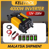 Solar panel power inverter 4000W 12V DC to 220V AC Solar panel is suitable for homes, cars, outdoor