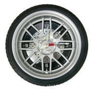 14寸大輪胎掛鐘 仿真PVC輪胎材料創意個性汽車輪胎掛鐘 創意鐘130324