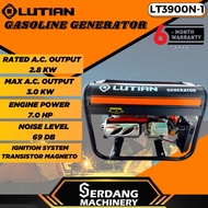 LUTIAN 3KW/3000Watt GASOLINE GENERATOR (LT3900N-1) - Key Start System - Heavy duty - 6 Months Local 