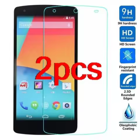 2pcs for lg for google nexus 5 tempered glass 9h protective film explosion-proof clear lcd screen pr