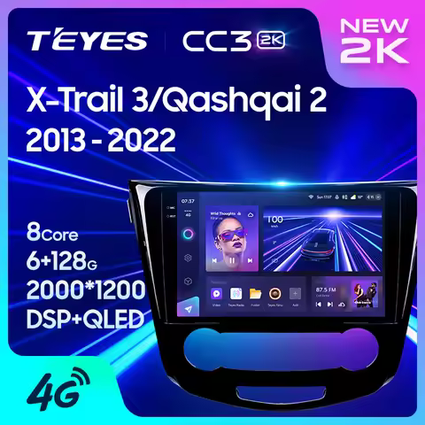 TEYES CC3 2K For Nissan Rogue X-Trail xtrail X - Trail 3 T32 2013 - 2022 Qashqai 2 J11 Car Radio Mul