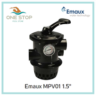 มัลติพอร์ตวาล์ว สำหรับถังกรอง Emaux V Series  – Emaux 1.5″ 6-Way Top Mount (MPV01)