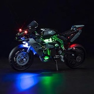 LED Light Set for Lego Technic Kawasaki Ninja H2R Motorcycle (No Lego), Decoration Lighting Set for 