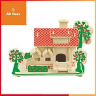 3D wooden assembly toy Cute little house II