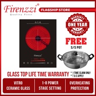 Firenzzi FRC-1055 Vitro Ceramic Cooker FREE Stainless Steel Pot (With Bubble Wrapping + Fragile Stic