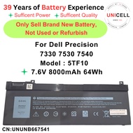 5TF10 Dell  7M0T6 GHXKY NYFJH P34E001 P34E002 P74F P74F001 P74F002 RY3F9 battery for Dell Precision 