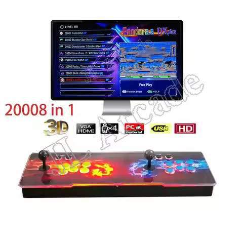 JL-Retro Arcade Game Console, Multiplayer Joysticks, 3D Cabinet, Supports 4 Players, Save Function, 