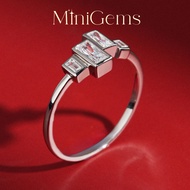 MiniGems แหวนเงินแท้ 925 เพชรสวิส(CZ) แหวนคู่ แหวนแต่งงาน แหวนผู้หญิง แหวนผู้ชาย 05025