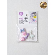 Iridescent Aurora Shaped Beads 5Pcs Set - DIY Craft Charms