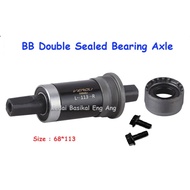 Bottom Brackets Square 68mm Bicycle JIS Square Taper Bottom Bracket 113mm 118mm BB Double Sealed Bea