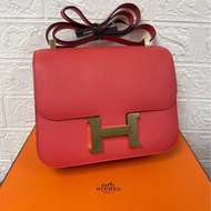 愛馬仕 康康 金扣 Hermes Hermès Constance 24 T5  X stamp ,Epsom Crossbody Bag