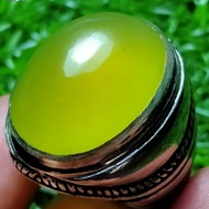 Cincin Akik Batu Natural Lumut Hijau Solar Aceh Giok Idocrase Antik 3