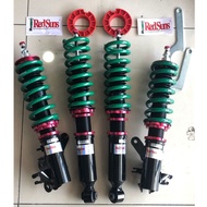 Redsuns Adjustable Absorber Honda Jazz City 2002-2024 Odyssey RB1 RB3 RC1 Stream RN1 RN6 Vios 2024 Mono Hi Low Soft Hard