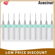 ACECINAR 10pcs Micro Drill Bits, Tungsten Carbide 0.6mm Diameter Mini Drill Bits Set, Boring Drill B
