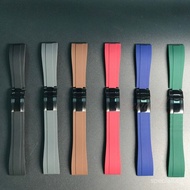 20mm Rubber Watch Strap for Rolex Submariner – Silver/Black/Gold Buckle – Waterproof, Saltproof – Di