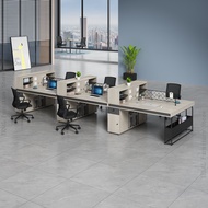 Office table， 4-6-person work position, staff office card seat, work position, office desk and chair