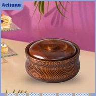 Wooden Bowl with Lids Container Solid Wood Wooden Ramen Bowl for Soup Storage Salad Mixing Bowl
