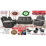 Siena 9500, 1R +2 +3 Seater High Back Modern Leather  Sofa Set. RM 11,989 Exclusive YEAR END  2022 &
