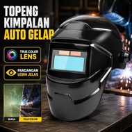 Topeng Kimpalan Auto Gelap Solar Helmet Reaksi 0.1ms Pandangan Luas Anti UV Untuk Welding Grinding C