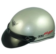 全新機車半罩安全帽 西瓜帽 銀色不附鏡片尺寸57-60cm