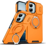 For Realme P3 Ultra Case Realme P3 Ultra 5G Cover Magnetic Ring Armor Slide Camera Lens Case Magsafe