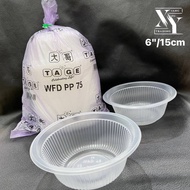 Disposable Plastic Bowl 6'' [100pcs±] TAGE / WFD 75 PP75 - Party Bowl / Mangkuk Pakai Buang / Mangku