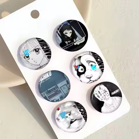 Panchiko DEATHMETAL Album Anime Brooches Cute Cartoon Badge Jacket Jeans Lapel Pin Gift Accessorie
