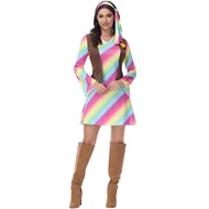 Hippie Dress - 60s-70s Style with Peace Symbols & Indian Tassels