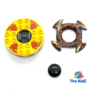 Lego Ninjago Spinner Flat 6x6x1 Orange Fire