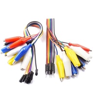 Color Dupont Wire with Alligator Clip Dupont Male Female Head to Alligator Clip Wire Test Clip Wire 