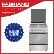 Fabriano Gas Range - F6S40G2-SS 60cm, 4 Gas Burners + Gas Oven