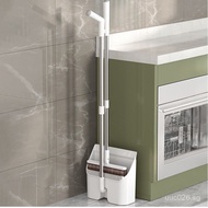 Broom and Dustpan Set Bathroom Combination Floor Scraper Non-Stick Hair Set Foldable Broom Dustpan D