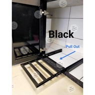 【Matt Black】Kitchen Cabinet Aluminium Gas Cylinder/ Gas Tank Roller/ Kitchen Cabinet Accessories/ Ro
